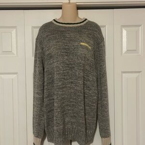 Men's Bruzer Gray Oregon Ducks Work Sock Crew Neck Sweater